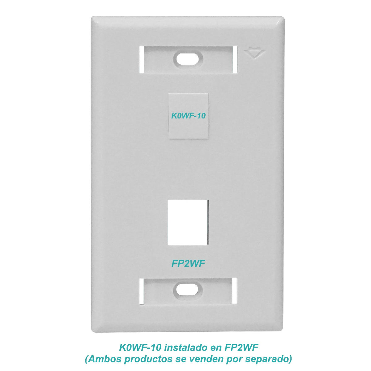 K0WF-10. FURUKAWA. Paquete de 10 tapas ciegas para módulo Keystone en color blanco, referencia 35050371