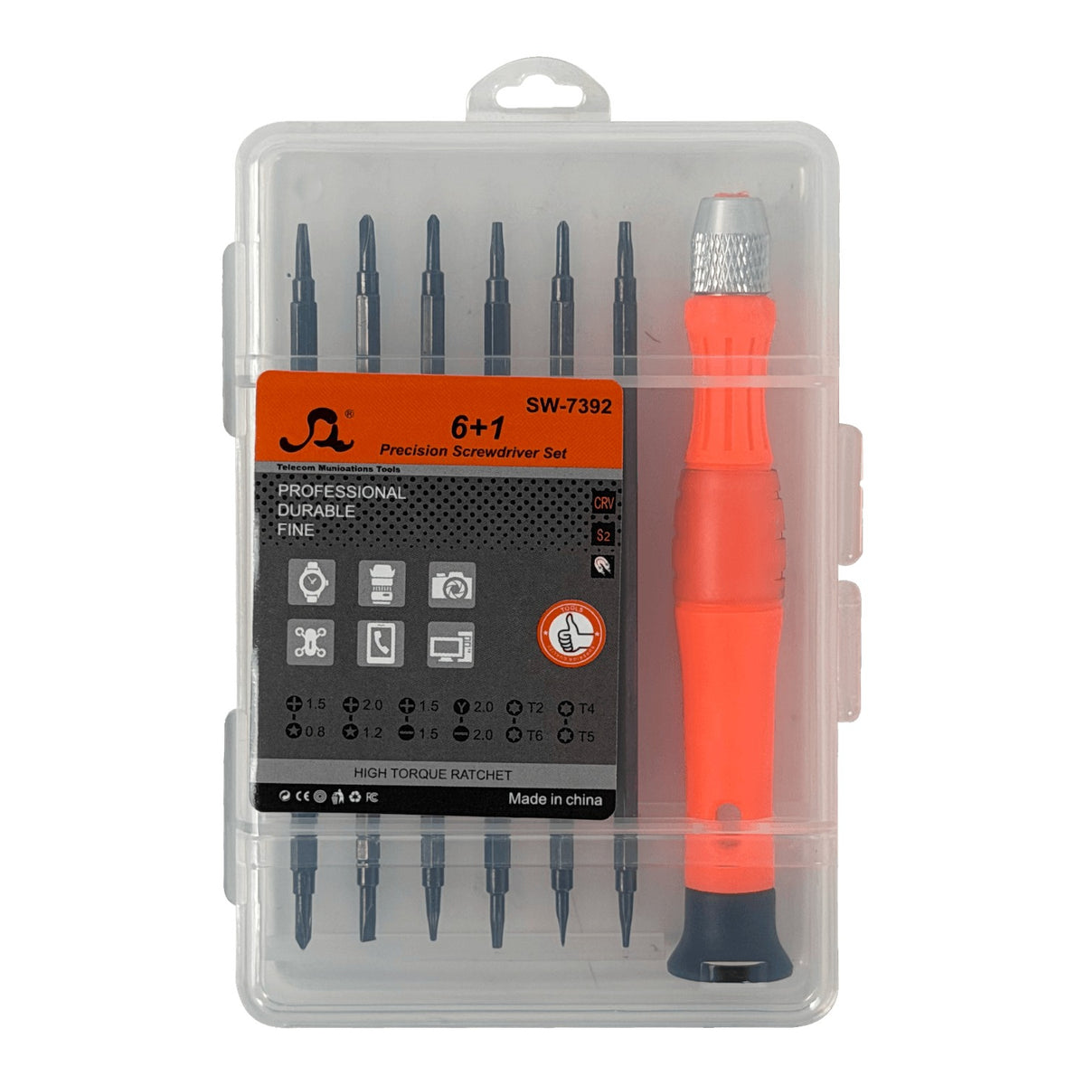 LLADORES-5T Y-0.8 T5 T6 Destornillador Plano-1.5 Phillips-1.5 Juego 5 Destornilladores 25mm Precisión Telecomunicaciones