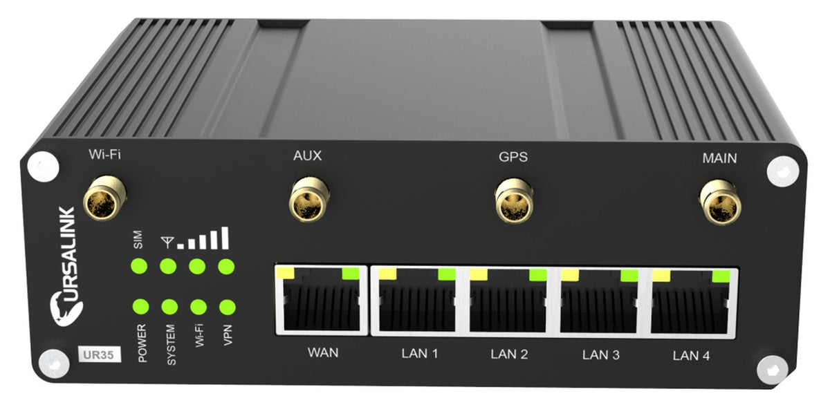 Router celular industrial 4G LTE 4G/4LAN/1 RS232+1 485/WLAN/GPS/POE