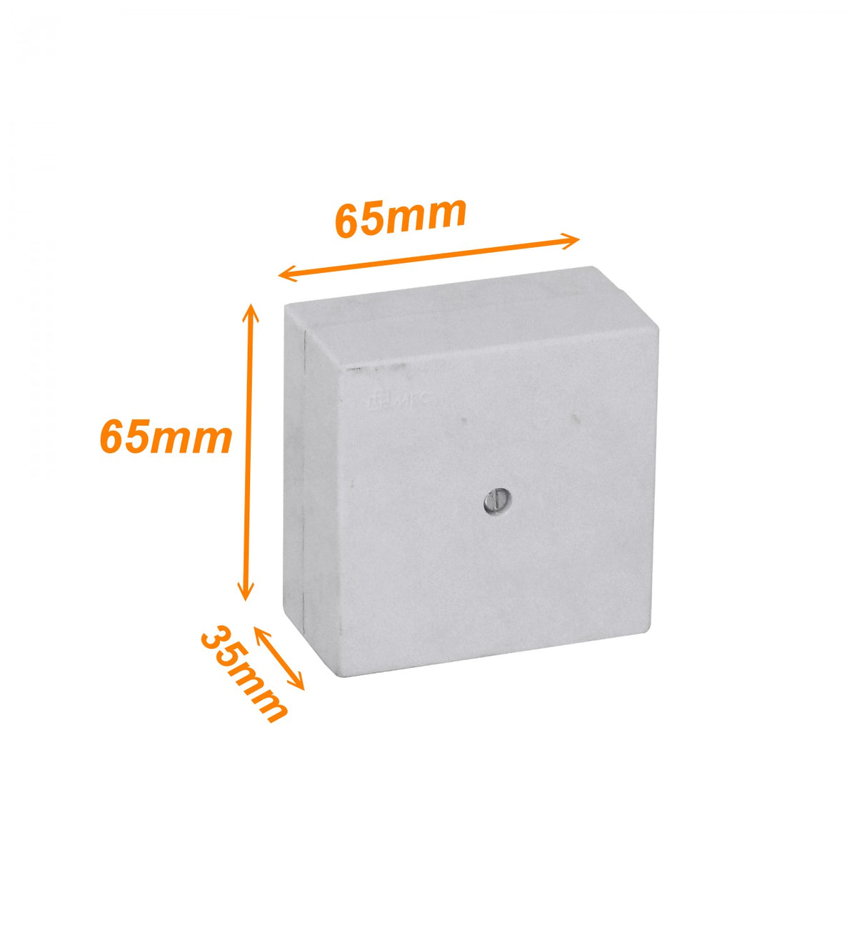 MEC-01 Caja Estanca Blanca MEC de 65x65x35mm con 1 Tornillo de Fijación