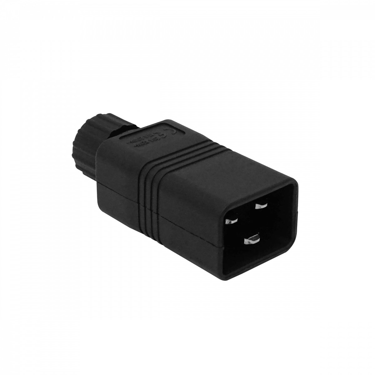 DMV Conector Volante Macho C20 Negro de 16A para Sistemas UPS de Alta Potencia