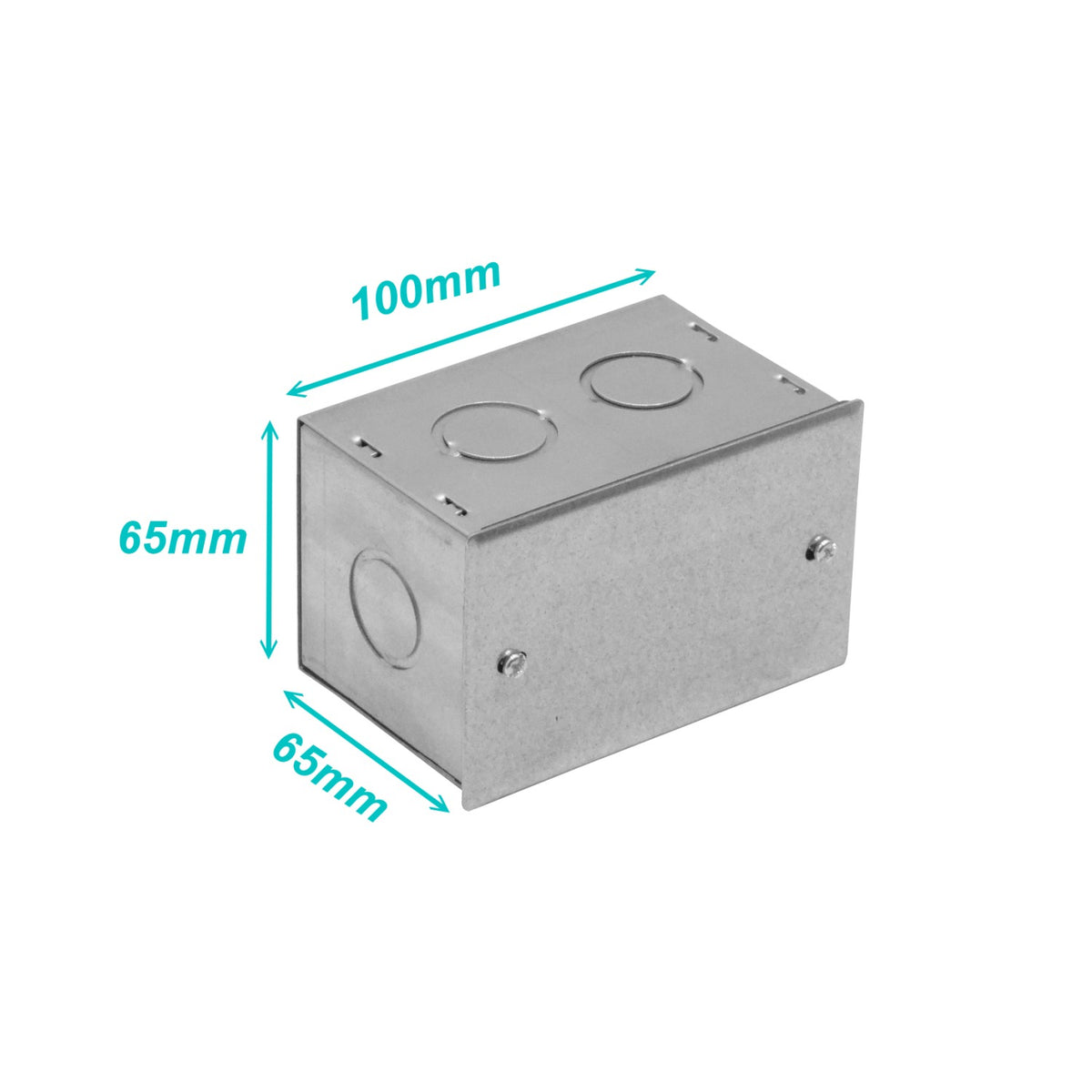FPCWM-1 A01 Caja Metálica Zincada de 100x65x65mm con Cubierta de 106x69mm