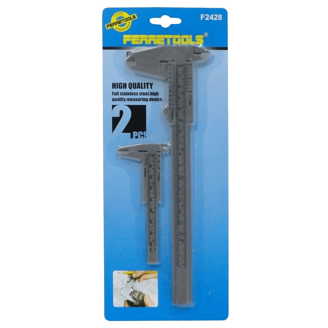 PIE-METRO 2 Piezas Calibrador Vernier 180mm/7 Pulgadas + 80mm/3 Pulgadas