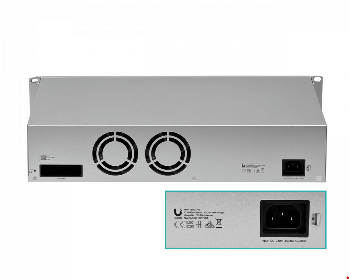 UNAS-PRO-LIQ USADO UI NAS 7xHD-RAID 1-1000 1-SFP+10G 2U opc-redundant/USP-RPS UniFi