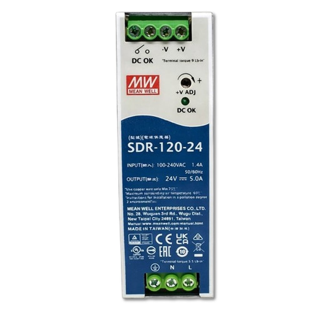 Fuente de poder Riel DIN 120W metal SDR-120 - 24V