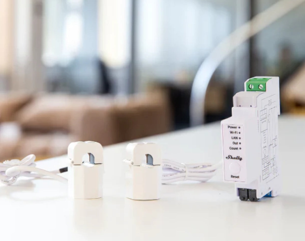 Medidor de energía inteligente 1 o 2 fases con control por contactor con 2 TC 50A