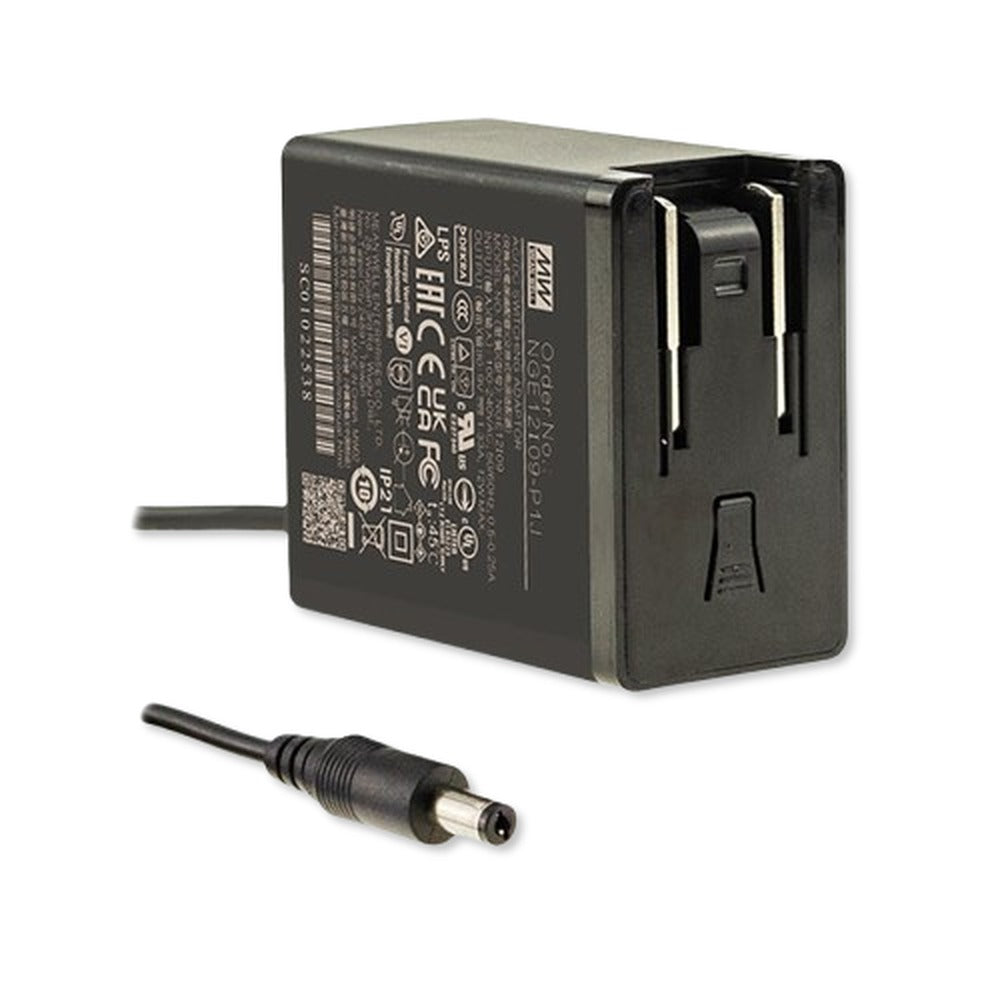 Adaptador AC/DC 5V 2.4A 12W USB Tipo A con Enchufes Intercambiables Mean Well NGE12-I-05-USB