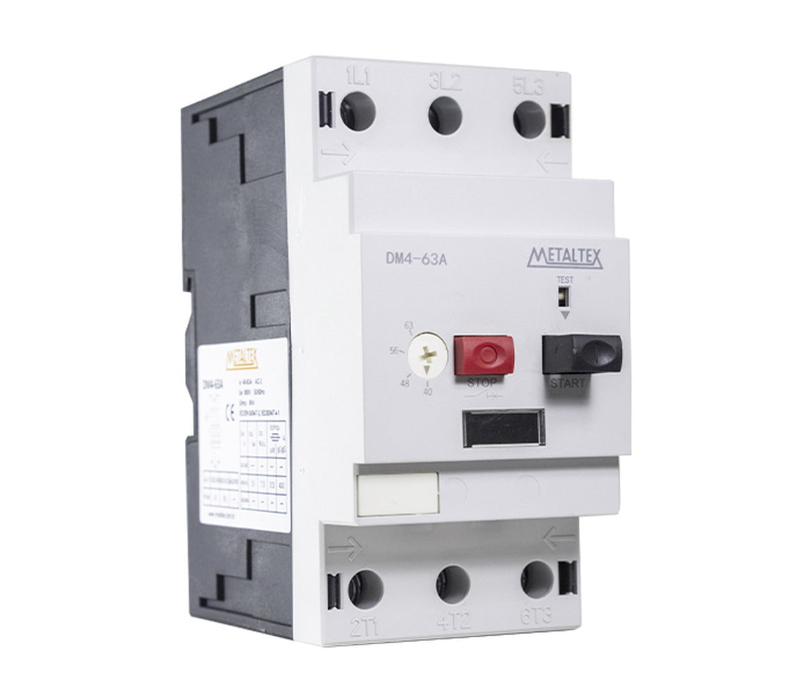 Guardamotor DM4, 2 botones, regulación térmica 40-63A