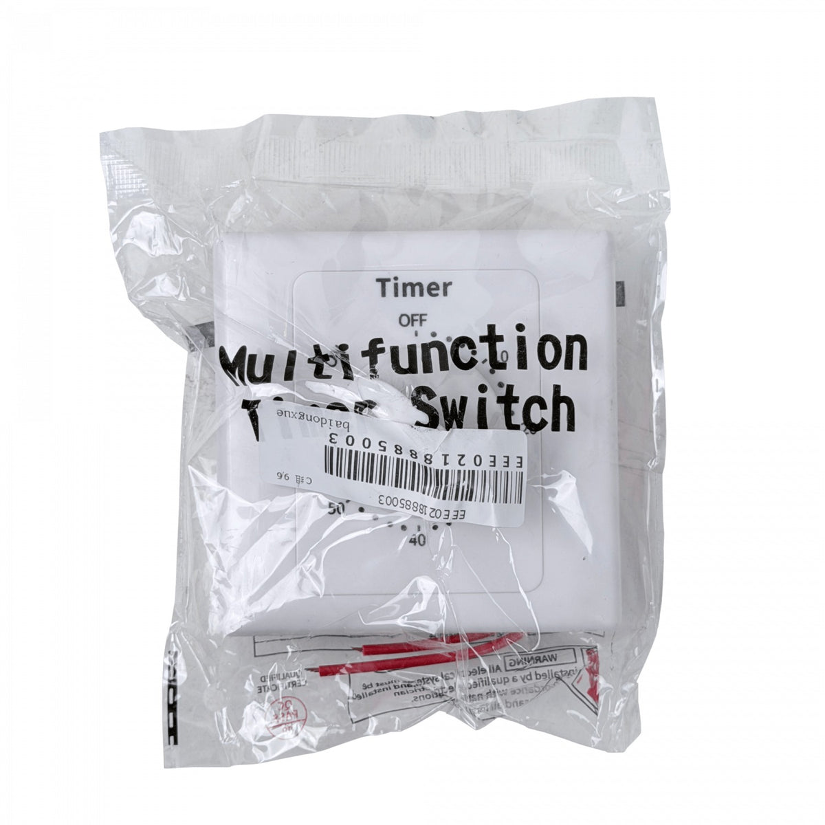 TIMER-60 Interruptor horario mecánico 60 minutos formato 86x86mm 220VAC 10A 2000W