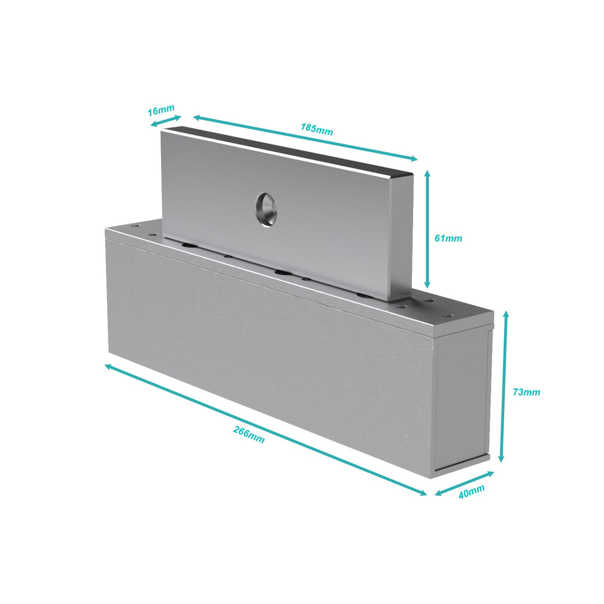 UA-540. Cerradura electromagnética 540KG, 12VDC, 0,5A, incluye soporte en L de aluminio, modelo UACC-LOCK-MAGNETIC-540KG, marca UBIQUITI