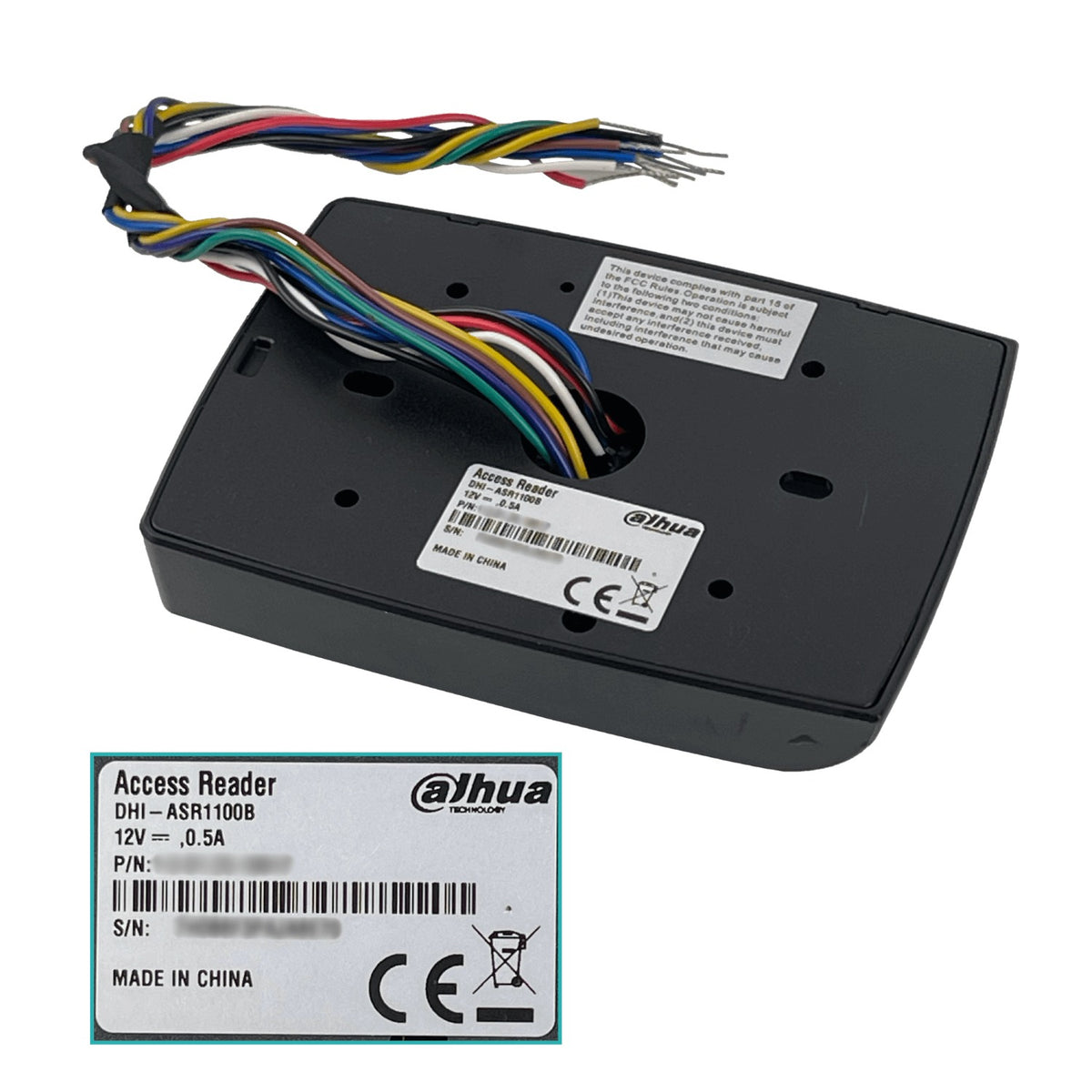 ASR1100 DAHUA Control Acceso Lector Proximidad RFID 125KHz 13,56MHz Alcance/1-3cm Alimentación/9-15VDC