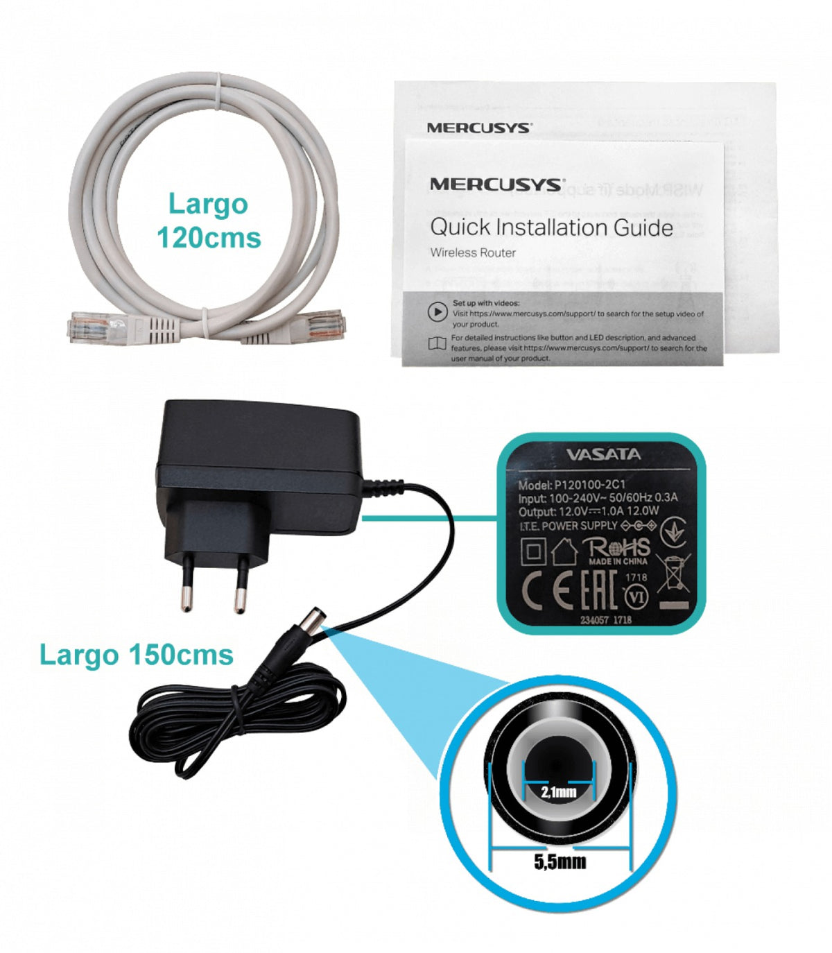 MR70X MERCUSYS WiFi6 AX1800 5GHz+2,4GHz 1201+574mbps 4-ant-fija 3-1000 1-WAN