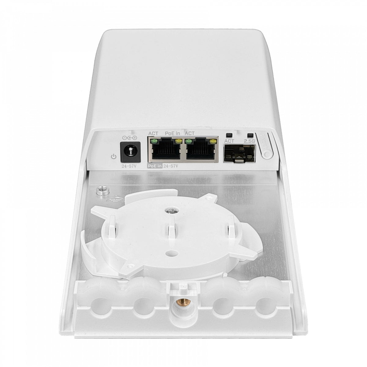 FTC21 MIKROTIK 2-1000(1-PoE-In) 1-SFP-2,5GMedio Converter IP55 inc-48Vdc