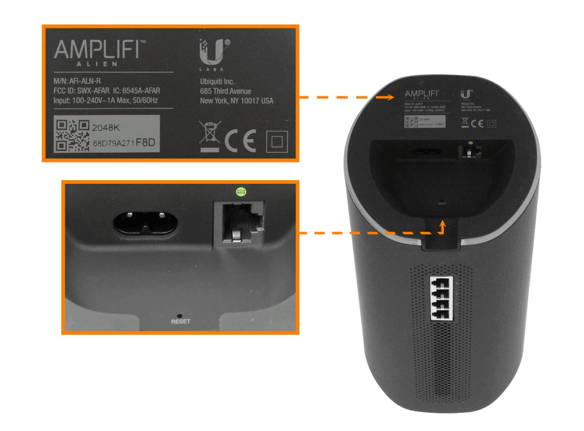 AFI-ALN-R. Enrutador individual AmpliFi WiFi6 de Ubiquiti, 5-1000, USB, 7685 Mbps, pantalla táctil a color, AFI-ALN-R-EU, UBIQUITI