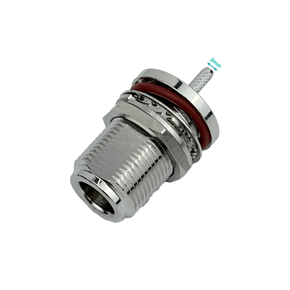 NH1E Conector Hembra Tipo N RG316 16mm-Diámetro para Panel Soldable Coaxial CA100