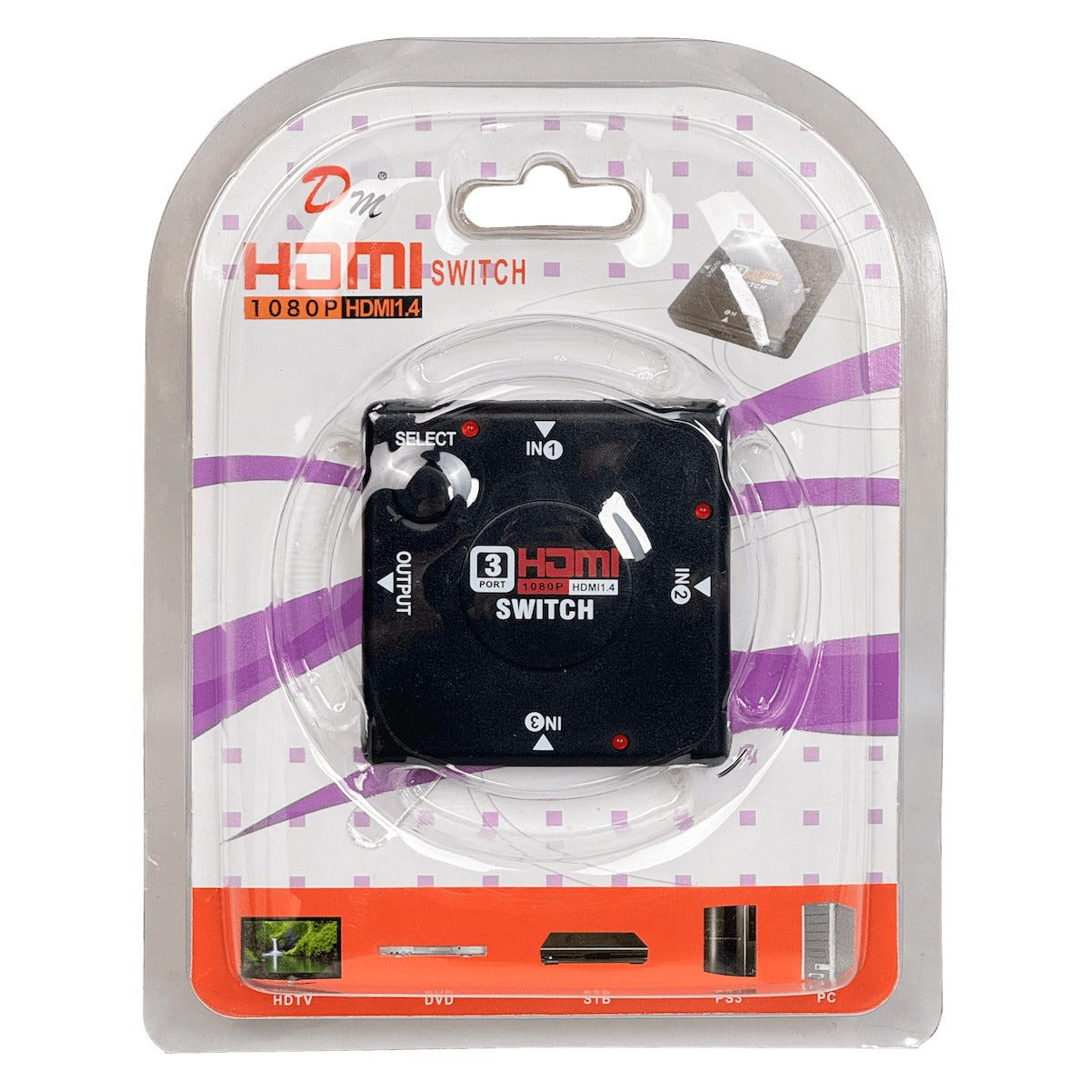 XTA-300 Conmutador 3-entradas 1-salida 4-HDMI-H v1.2 1920x1200 1080p 225MHz 6x6x1,5cm