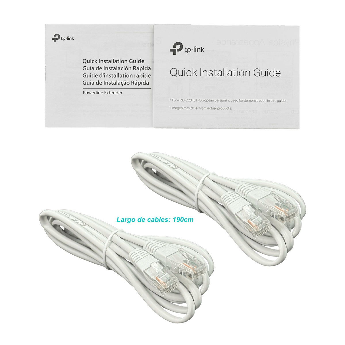 TL-WPA4220KIT TP-LINK Kit Powerline AV600 compuesto por adaptador WPA4220-WiFi-N300/puerto 2-100 y extensor PA4010-300MBPS/puerto 1-100