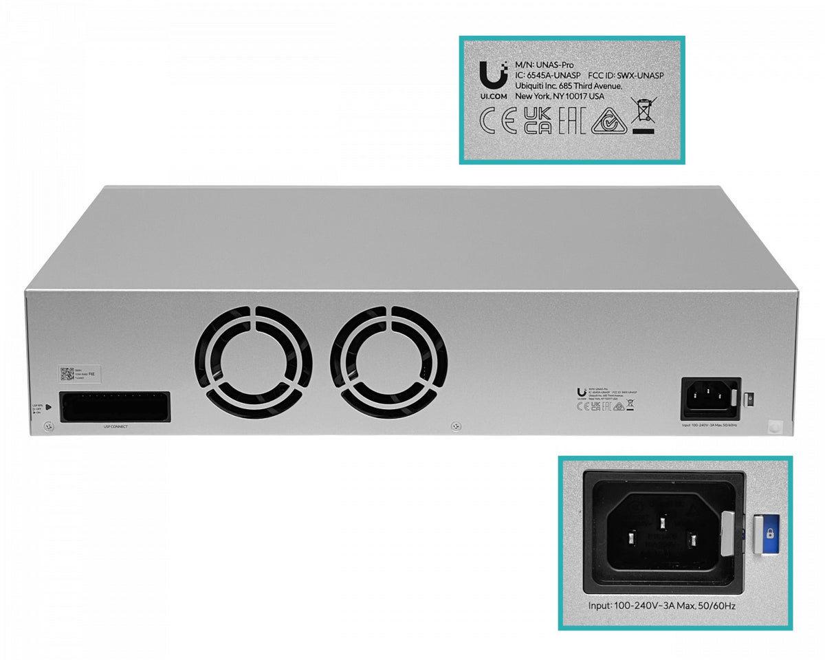 UNAS-PRO. UI UI NAS 7xHD-RAID 1-1000 1-SFP+10G 2U opc-redundant/USP-RPS UniFi Drive UNAS-PRO-EU UBIQUITI
