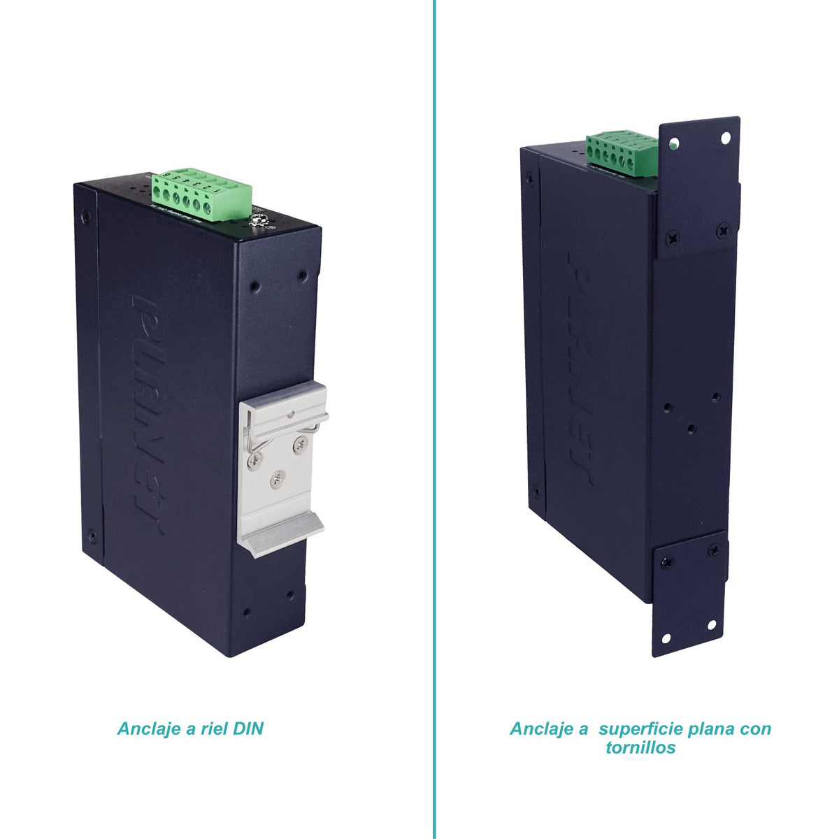 IGS-501T PLANET 5 Puertos 1000BASE-T IP30 Conmutador Industrial Carril DIN Gigabit Alimentación Requerida 12 a 48 VCC