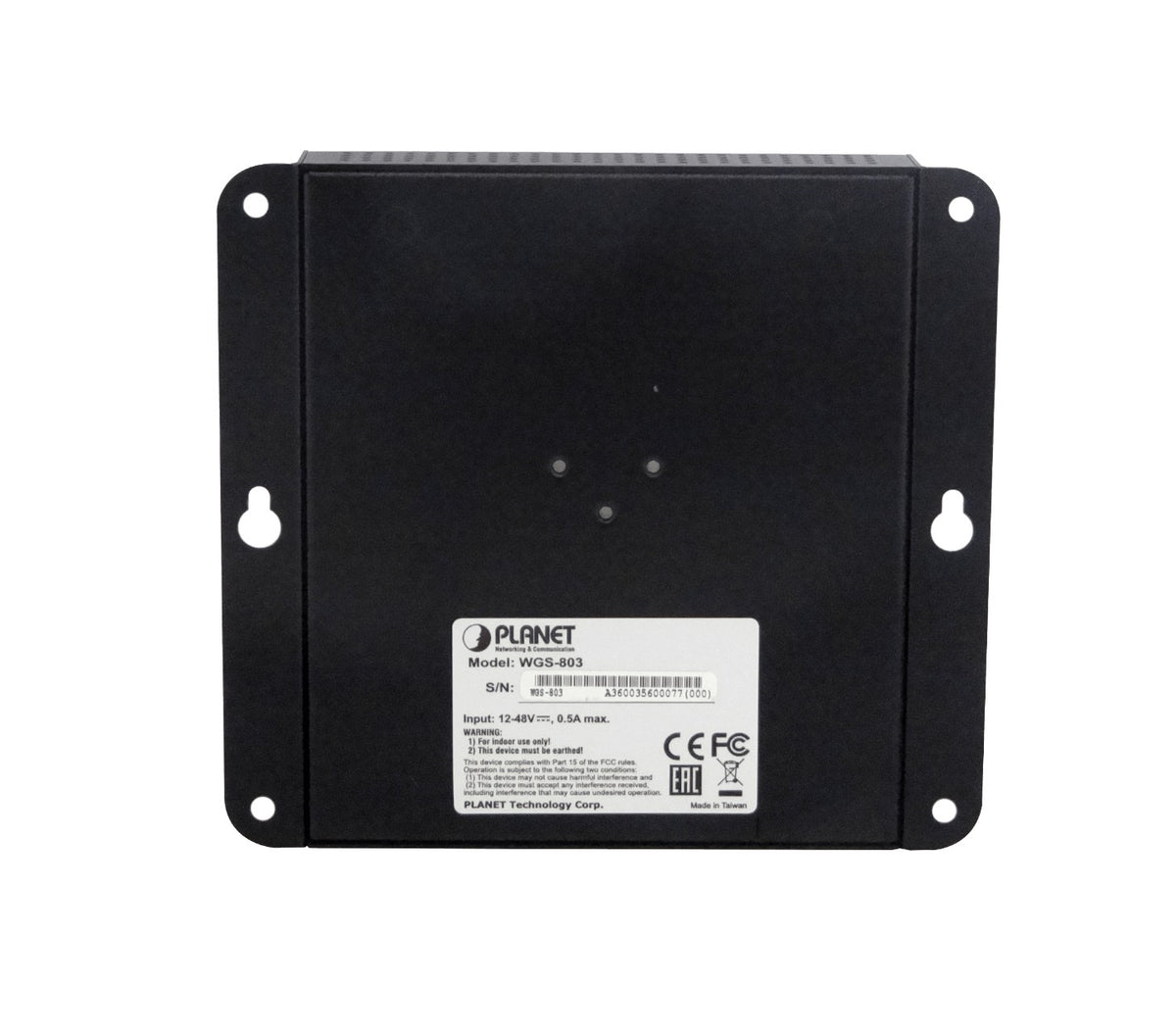 WGS-803 PLANET 8-1000 Conmutador Industrial no-Gestionado Plano/CarrilDIN req/12-48VDC IP30