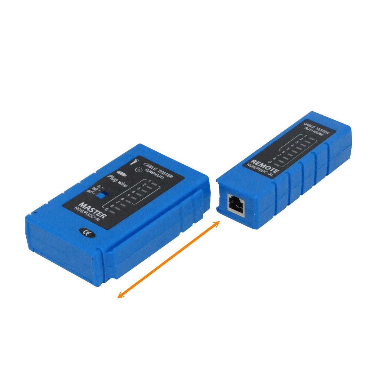 CABLE-TESTER COMPROBADOR de Red/Telefonía RJ45 RJ12 RJ11, necesita batería-9V, NSHL916DC-AL