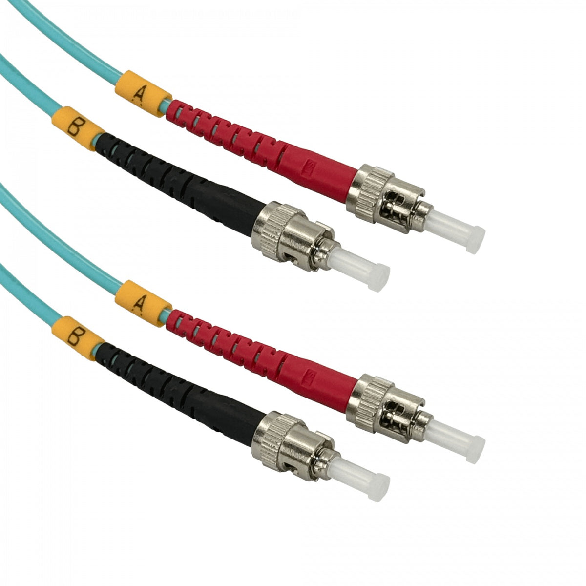 JF3TT2 2 metros ST-ST OM3 Multimodo MM Dúplex Cable de Fibra 3.0mm 50/125µm LSZH