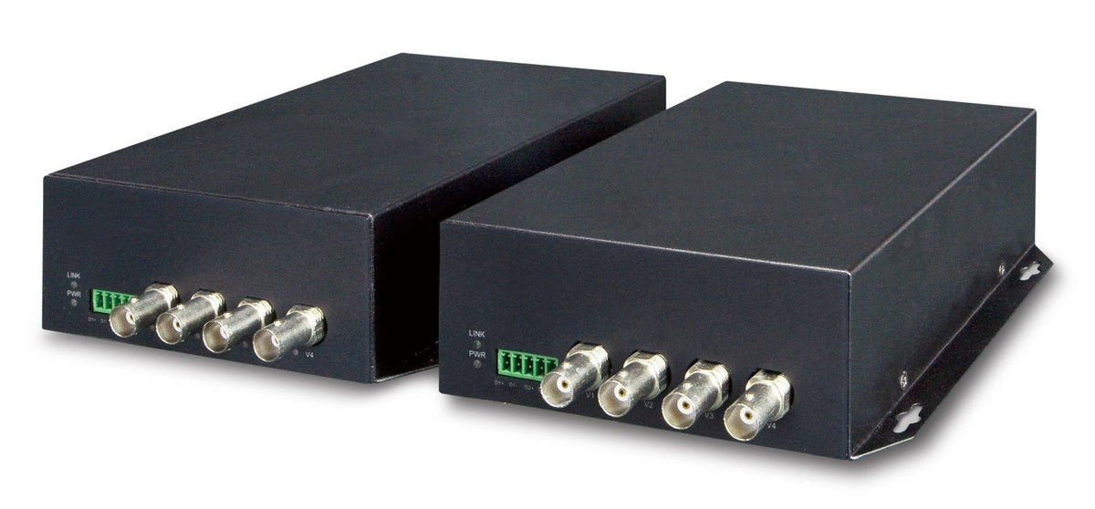VF-402-KIT Kit de video análogo por fibra de 4 canales 20KM (SM, FC)