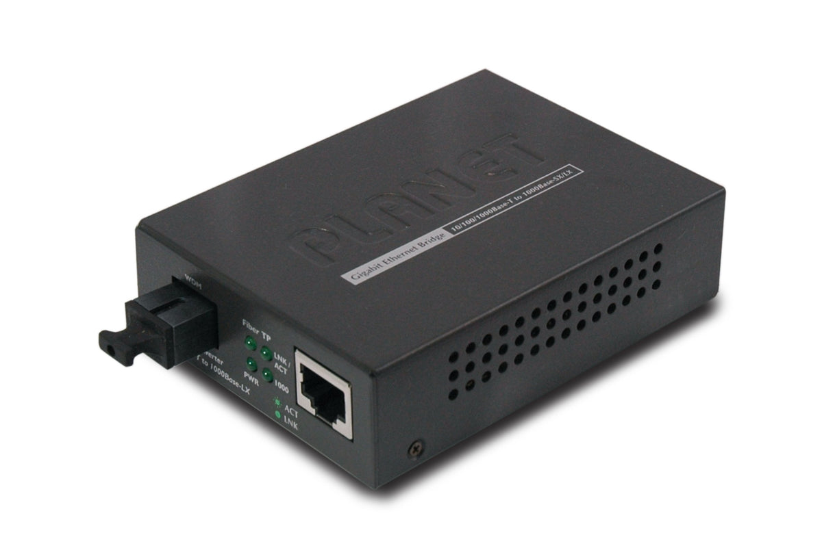 Conversor de Medios 10/100/1000BASE-T a 1000BASE-LX (WDM) TX:1550nm 20Km