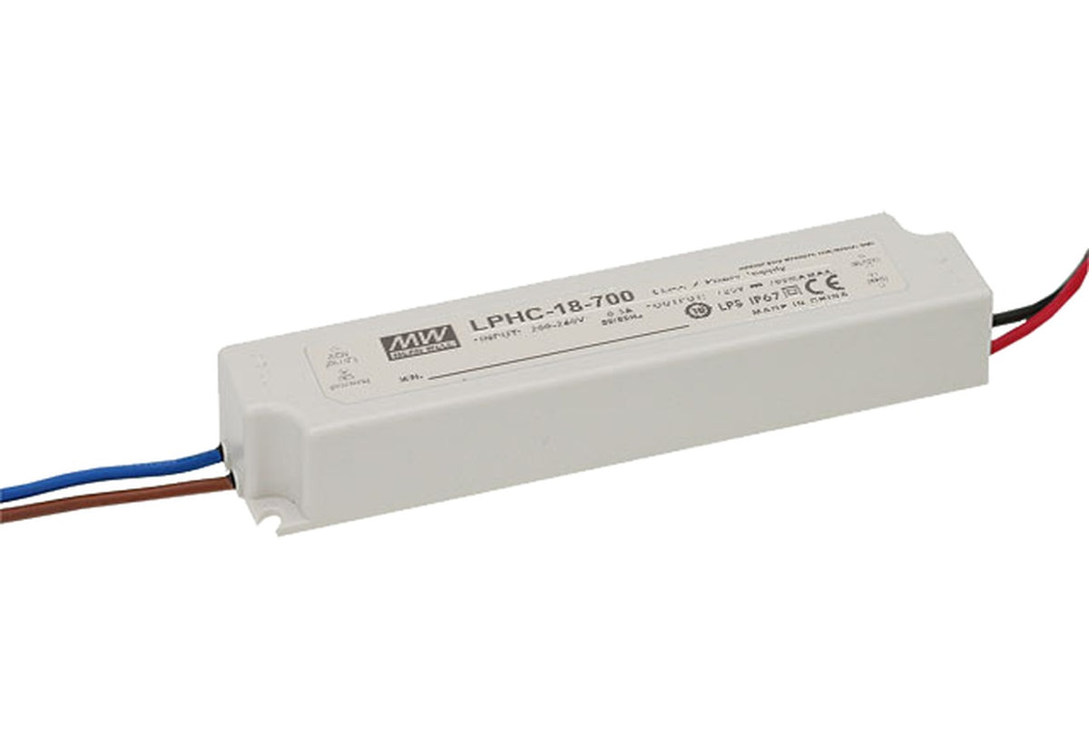 Driver LED plástico corriente 18W LPHC-18 - 350mA (comúnmente usado)