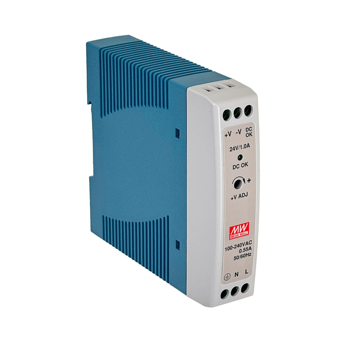 MDR-20-24 MEANWELL Fuente de alimentación 24VCC 24W 1A Regulable Ancho-24mm Carril-DIN vista 4
