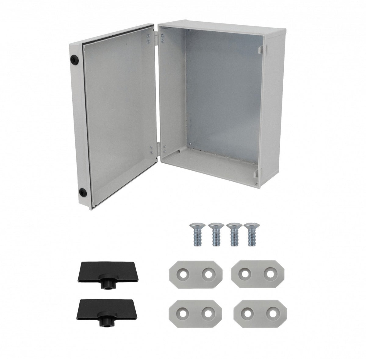 KG-4050 400x500x200mm Tablero Estanco Gris Plastico IP66 RoHS c/Placa