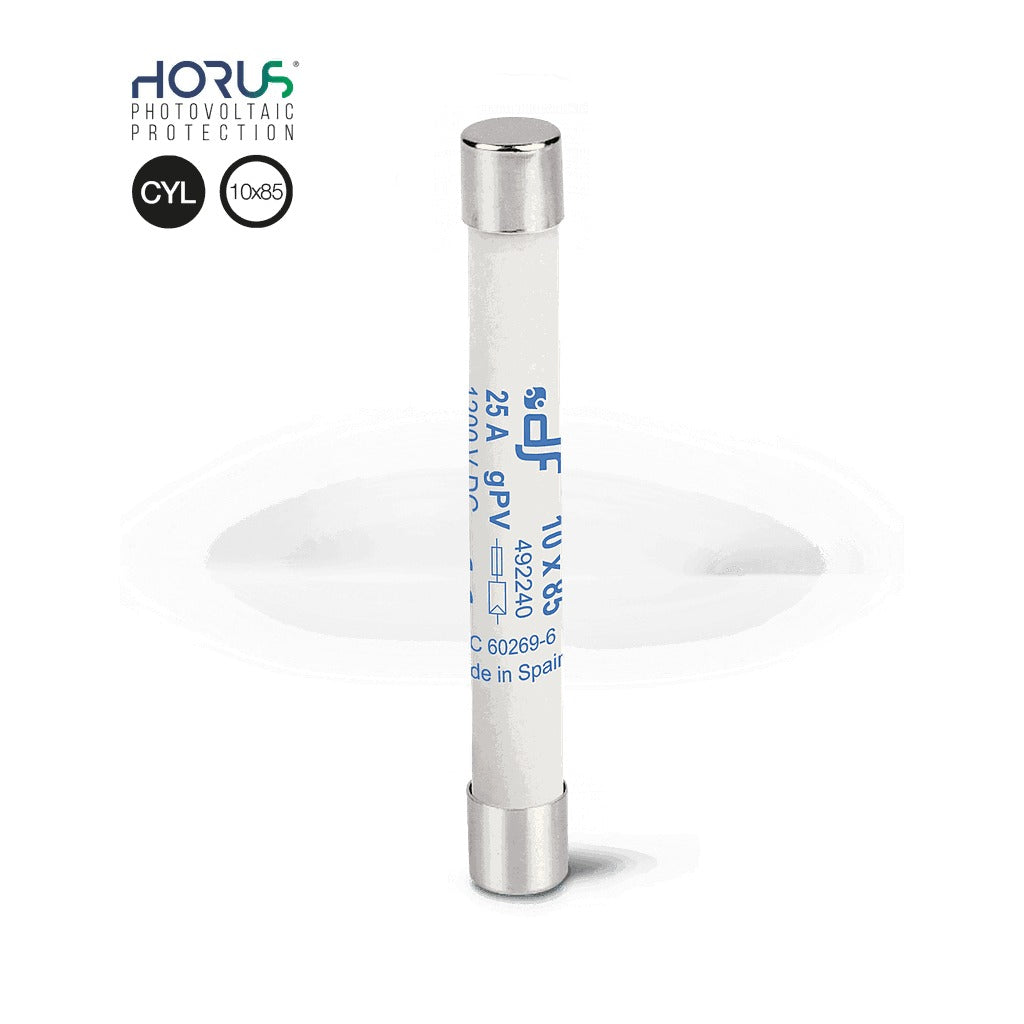 Fusible 10x85 mm curva gPV 1500V DC para aplicaciones fotovoltaicas marca DF Electric - 4A