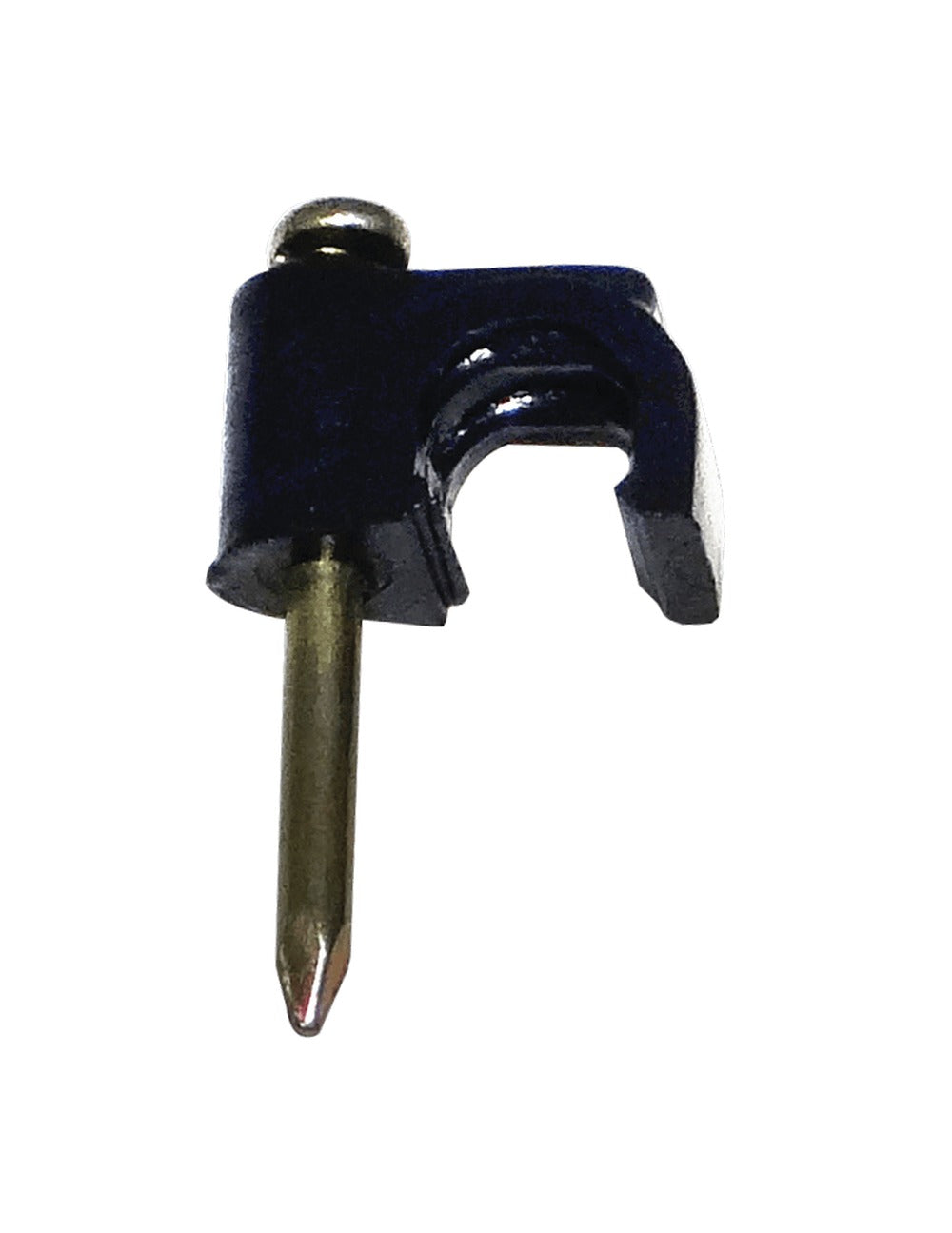 GRAMPA-C6N KALOP 50-UN C6 Negra 6x6mm Clavo-15x2mm Zincado Sujeta-Cable Coaxial