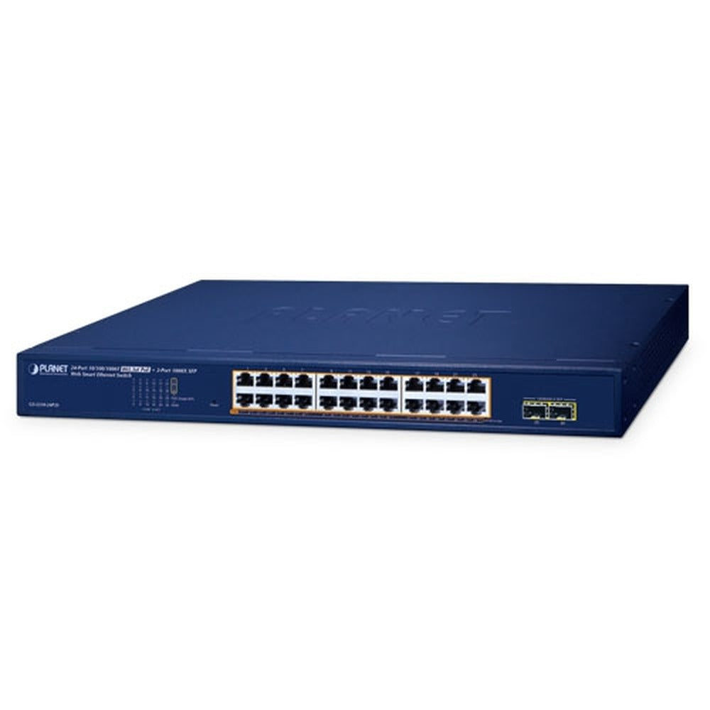 Switch Web Smart Ethernet de 24 Puertos 10/100/1000T 802.3at PoE + 2 Puertos 1000X SFP