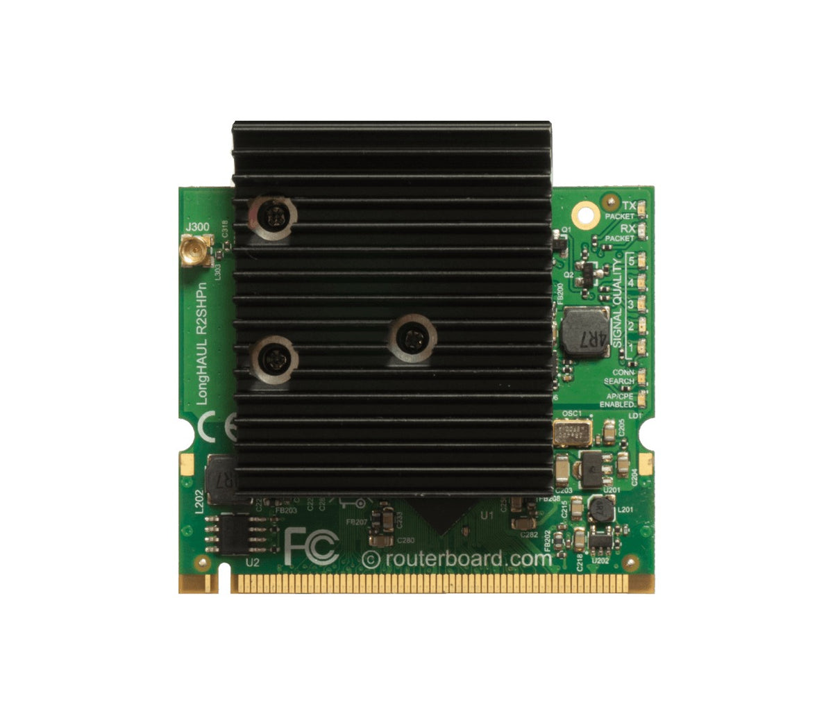 R2SHPN MIKROTIK tarjeta inalámbrica 1xMMCX 32dBm 2,4GHz b/g/n 125Mbps 1.6W chipset AR9223 Mini PCI 9 indicadores LED