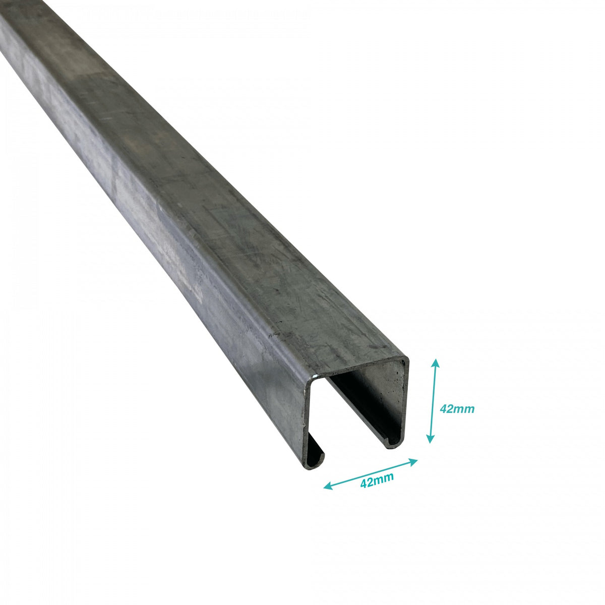 CANAL-3Z Perfil metálico liso tipo Unistrut zincado de 42x42mm y 3 metros de longitud