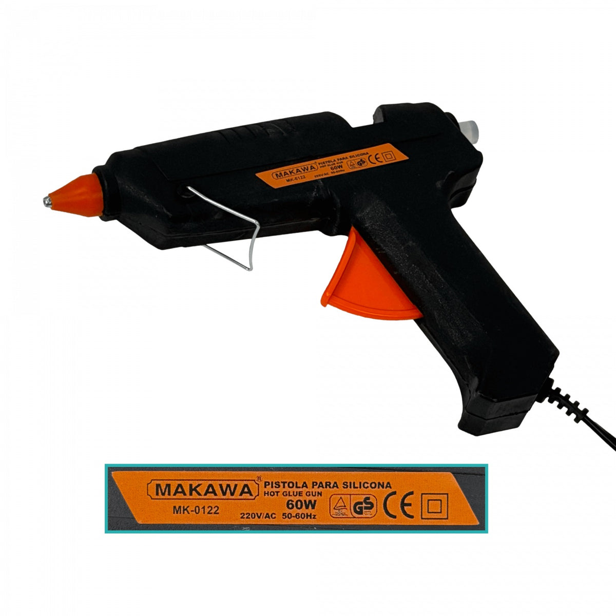 PISTOLA-60W MAKAWA Pistola de silicona caliente 60W para barras de 11mm MK-0122