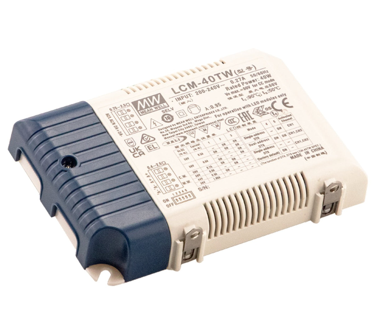 Driver LED plástico corriente PFC opcional DALI DALI-2 40W LCM-40 - B - 3 en 1 (1-10V, Resistor, PWM)