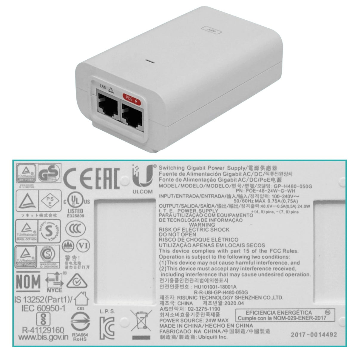 UAP-AC-HD. Punto de acceso inalámbrico 4x4, 1733 Mbps en 5 GHz y 800 Mbps en 2,4 GHz, antenas de 4/3 dBi, incluye PoE 48V/24W, 2 puertos 1000, modelo UAP-HD-AC de UBIQUITI