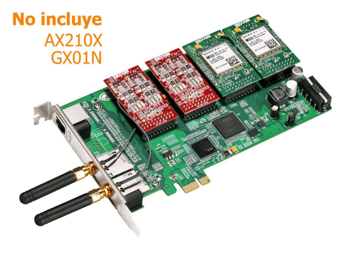 AXE-2G4AN ATCOM PCIe-x1 2-GSM-SIM 4-FXO/FXS 3.3/5V 32BIT TARJETA ASTERISK 2-GSM