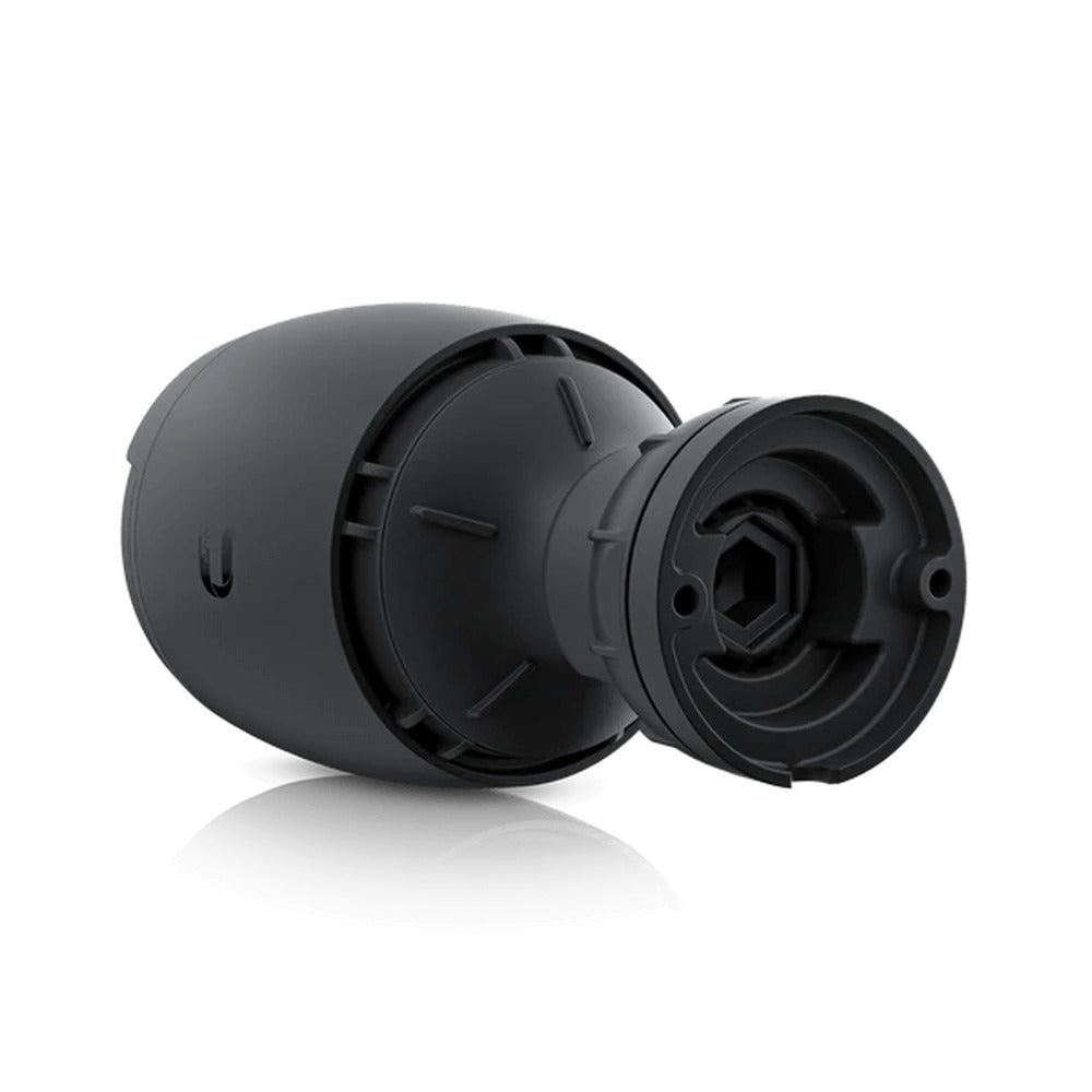 UVC-AI-BULLET. Cámara IP tipo bala de Ubiquiti con resolución 5/4MP, detección de personas/vehículos, visión nocturna IR, clasificación IP65, resistencia IK04, micrófono integrado y alimentación PoE 802.3af. Modelo UVC-AI-BULLET-EU.