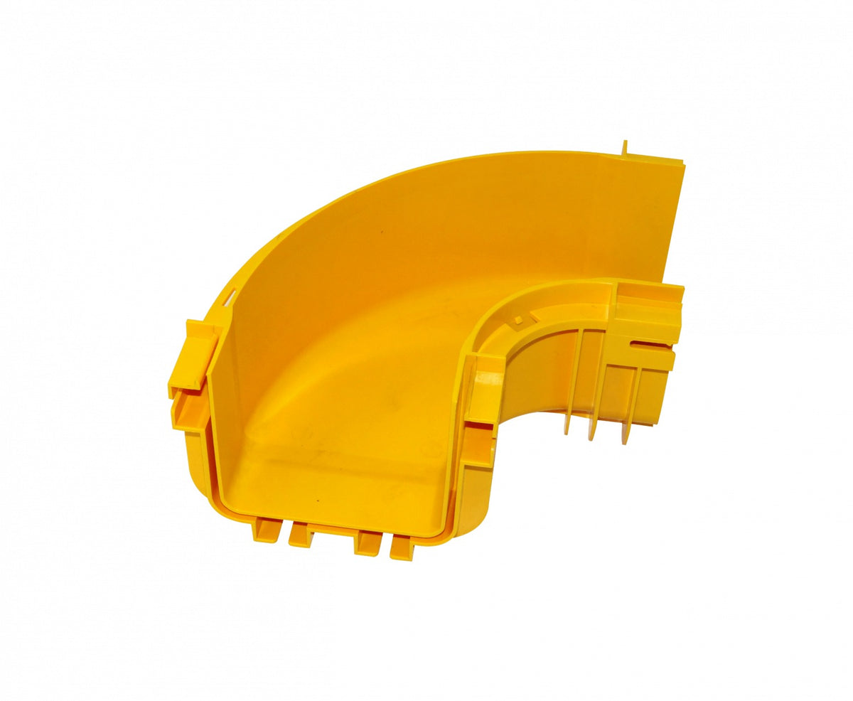 CCA-120-AP 120x100mm Codo 90º Plano Amarillo PC+ABS LSZH Hembra req/CC-120