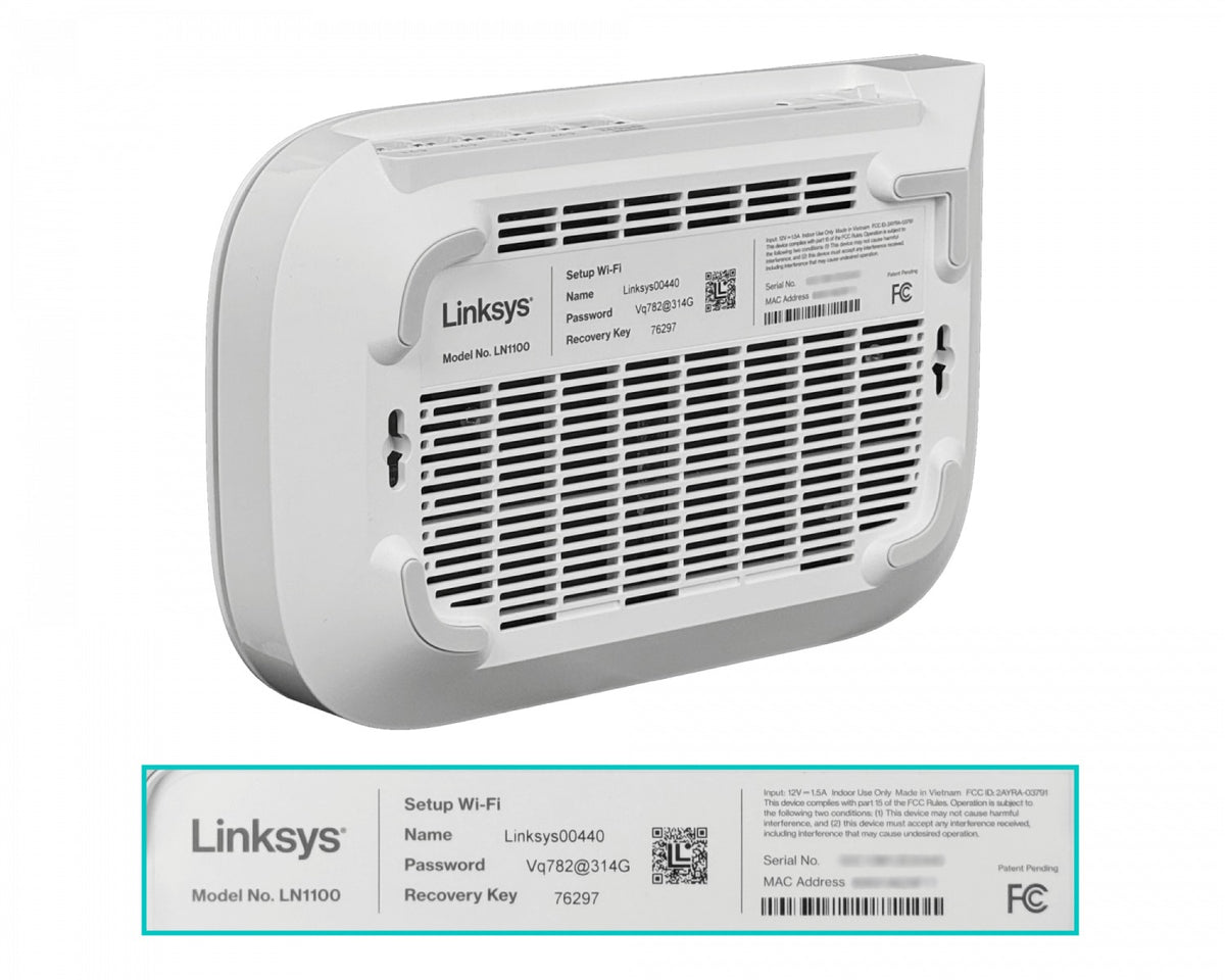 VELO-2500 LINKSYS Router WiFi6 Mesh 1-Puerto 2500 y 4-Puertos 1000 2,4/5GHz incluye-12V AX3000 LN1100