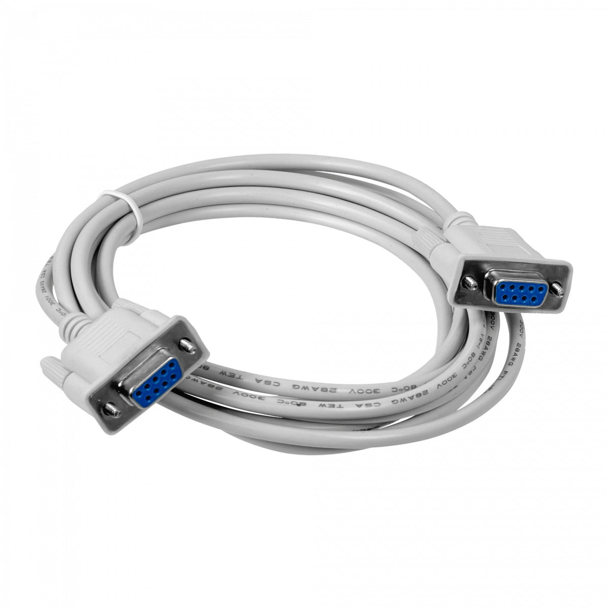 DB9-3HH Cable Serie RS232 Directo de 2,72 Metros con Conectores DE-09 Hembra a Hembra