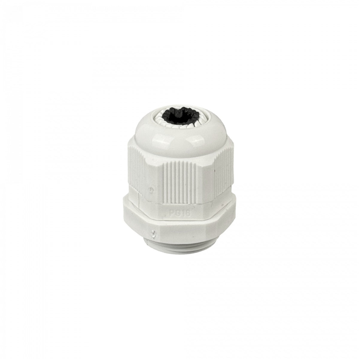 PG-16 Prensaestopas de PVC blanco con contratuerca para cable de 10 a 14mm