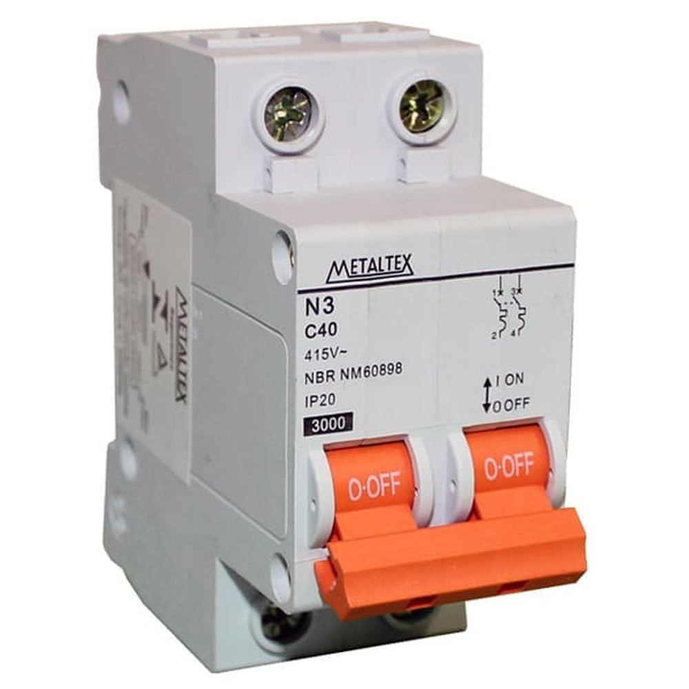 Interruptor automático 2 polos 3kA curva C serie N3 - 10A