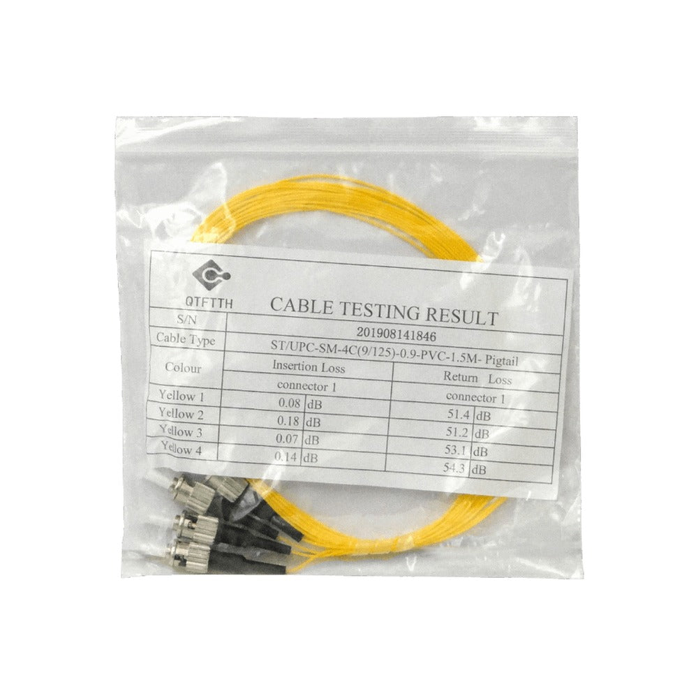 JFST-4 ST/UPC SM 1,5m 4-piezas Pigtail 150cm 0,9mm 1.5mt Monomodo 9/125um