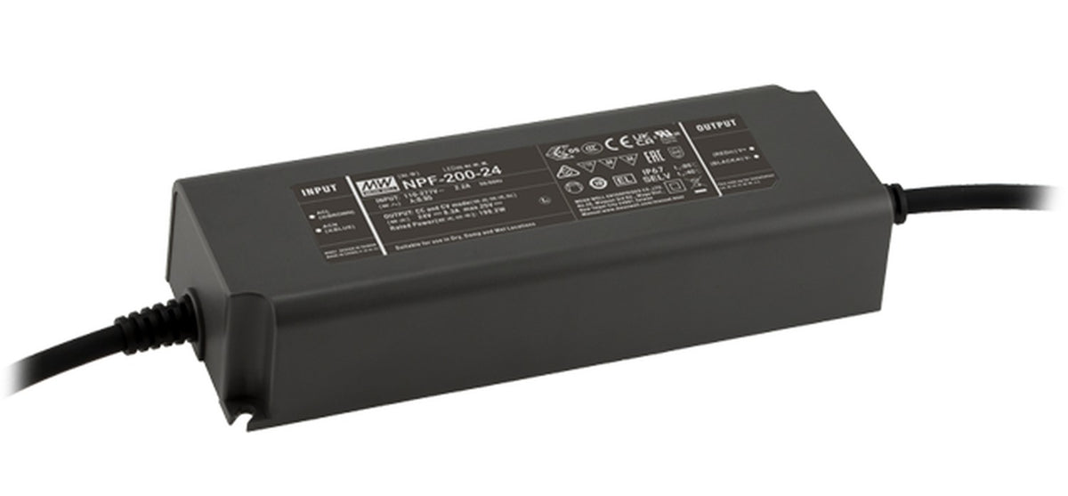 Driver LED plástico voltaje dimmer 3 en 1 PFC IP67 200W NPF-200 - B - 3 en 1 (1-10V, Resistor, PWM) - 42V