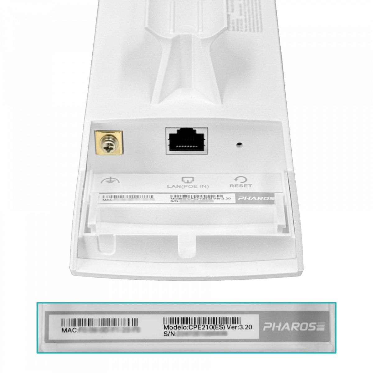 CPE210 TP-LINK Antena exterior 2,4 GHz, ganancia 9 dBi, MIMO 2x2, potencia 27 dBm, alcance 2-100 m, incluye PoE pasivo 24 V / 24 W, haz de 65 x 35 grados
