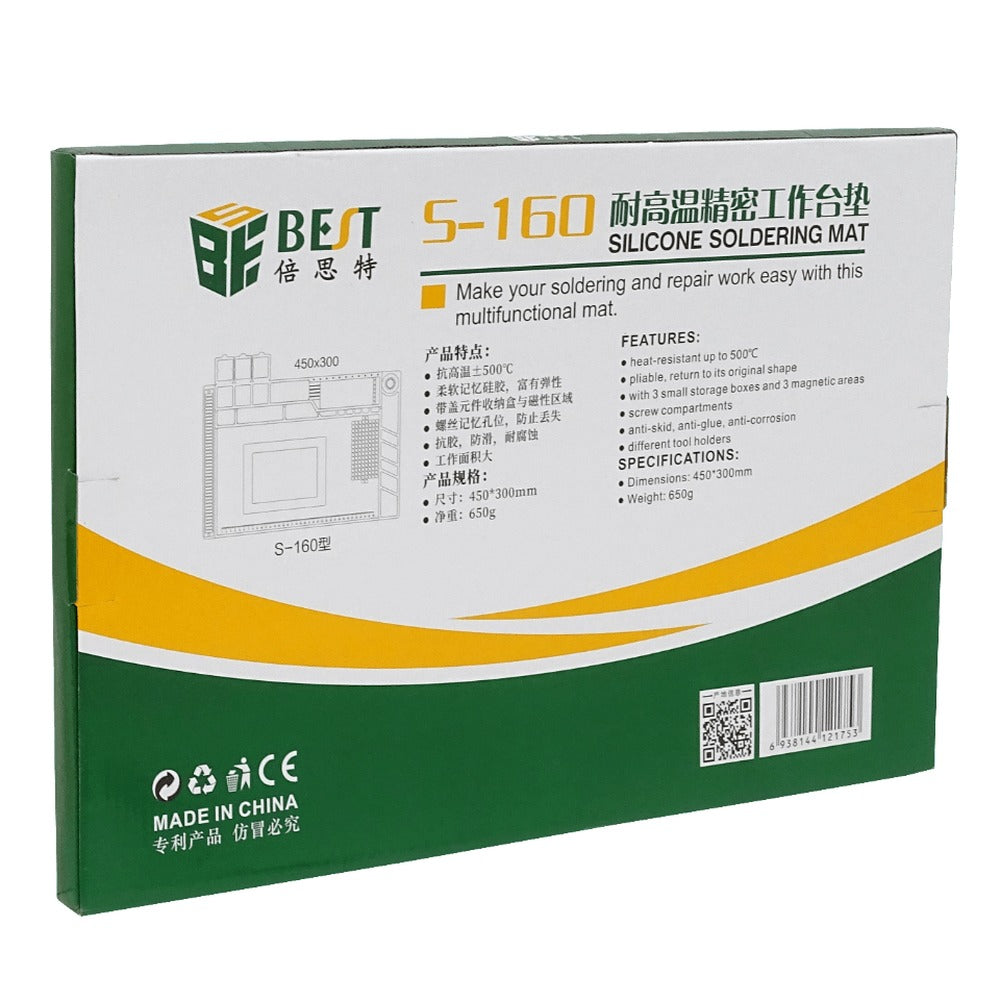 SOLDER-MAT BEST Tapete Anti-estático Silicona 30x45cm Soporta-calor-500ºC S-160